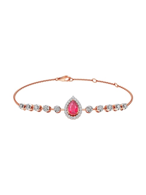 Joyalukkas 18k (750) Purity Rose Gold Droplet Grace Diamond Bracelet For Women