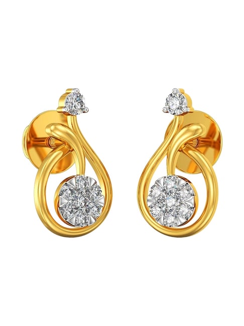 Joyalukkas 18k (750) Purity Yellow Gold Stardust Drops Diamond Earrings