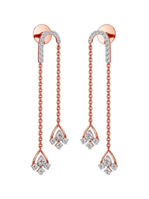 Joyalukkas 18k (750) Purity Rose Gold Rustling Leaf Diamond Earring