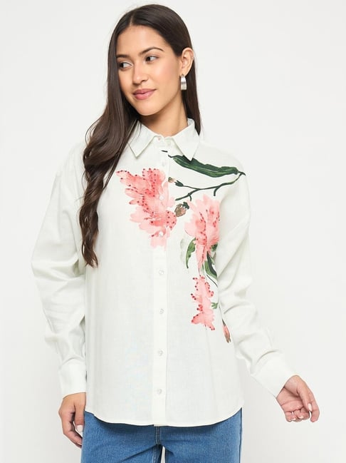 MADAME White Floral Shirt-picture-45
