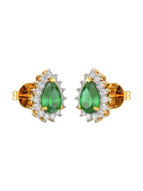 Joyalukkas 18k (750) Purity Yellow Gold Verdant Glow Diamond Earrings