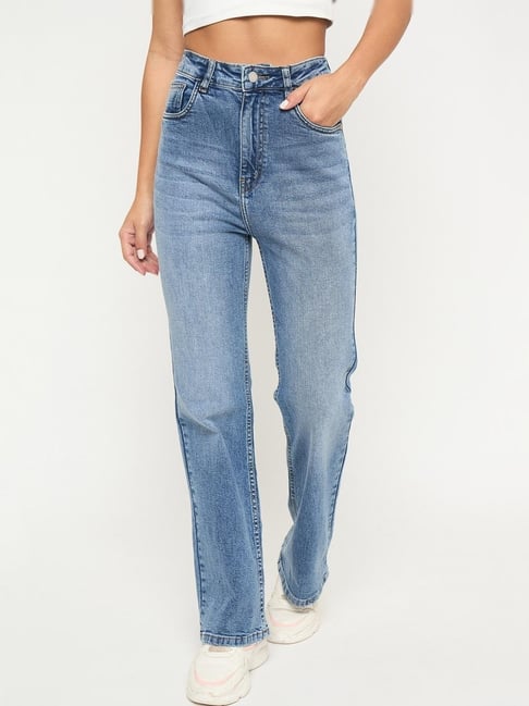 MADAME Light Blue Solid Jeans-picture-41