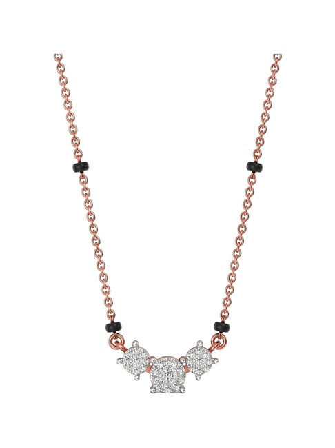 Joyalukkas 18k (750) Purity Rose Gold Shimmering Diamond Mangalsutra