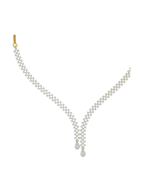 Joyalukkas 18k (750) Purity Yellow Gold Shimmering Diamond Cluster Necklace