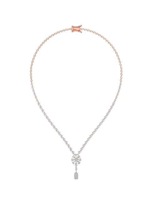 Joyalukkas 18k (750) Purity Rose Gold Floral Bliss Diamond Necklace