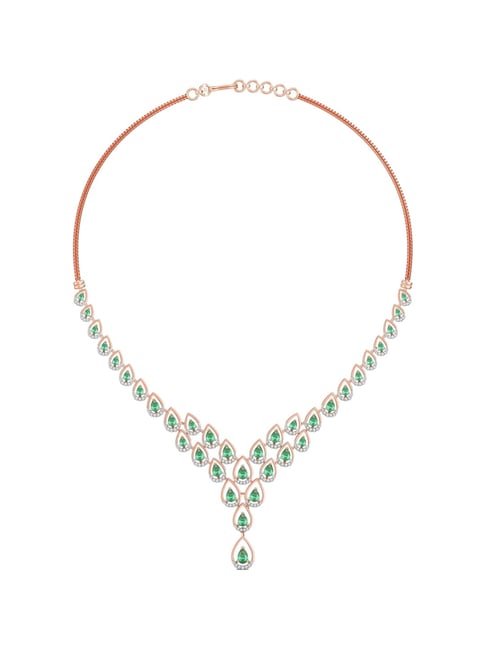 Buy Joyalukkas 18k (750) Lush Dewdrops Diamond Necklace Online At