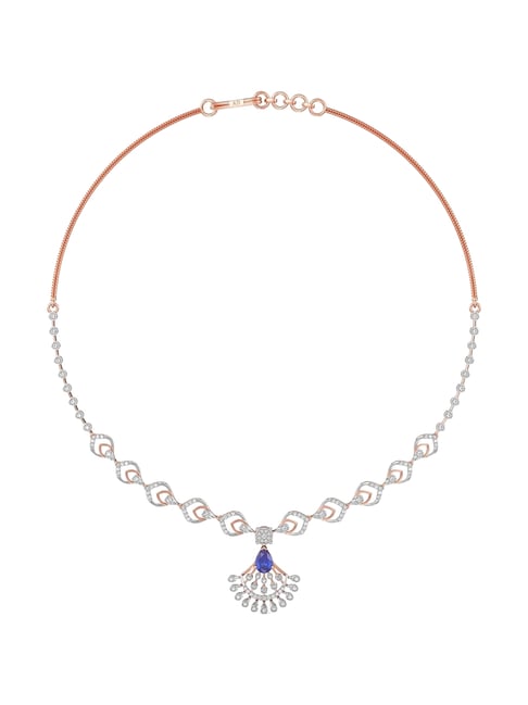 Joyalukkas 18k (750) Purity Rose Gold Lustrous Bloom Diamond Necklace