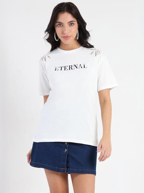 MADAME White Embroidery T-Shirt-picture-15