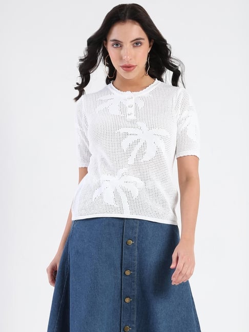 MADAME White Printed Top-picture-17