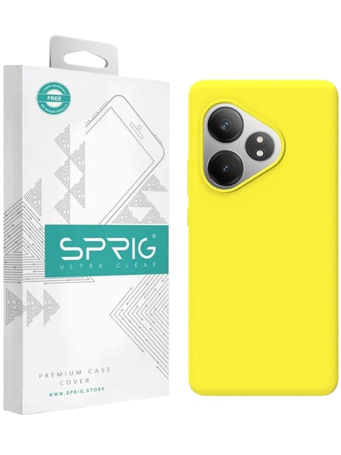 Sprig Back Cover for REALME GT 6T 5G (Yellow)-picture-42