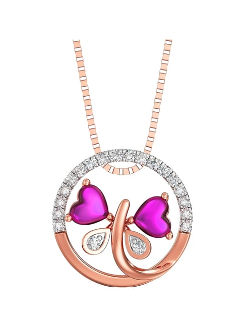 Joyalukkas 18k (750) Purity Rose Gold Enchanted Butterfly Diamond Pendent-picture-43