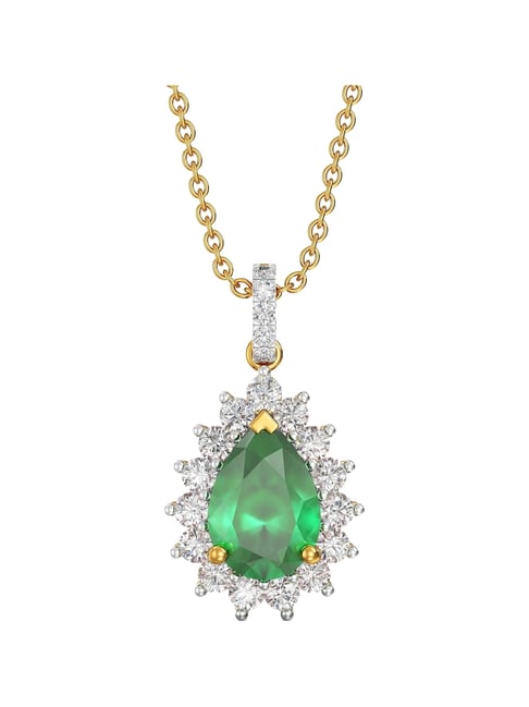 Joyalukkas 18k (750) Purity Yellow Gold Green Dew Charm Diamond Pendant