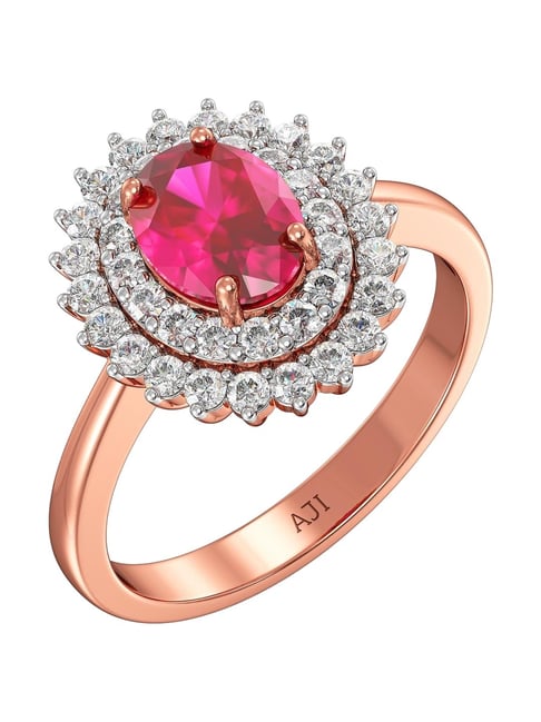 Joyalukkas 18k (750) Purity Rose Gold Scarlet Glow Diamond Ring