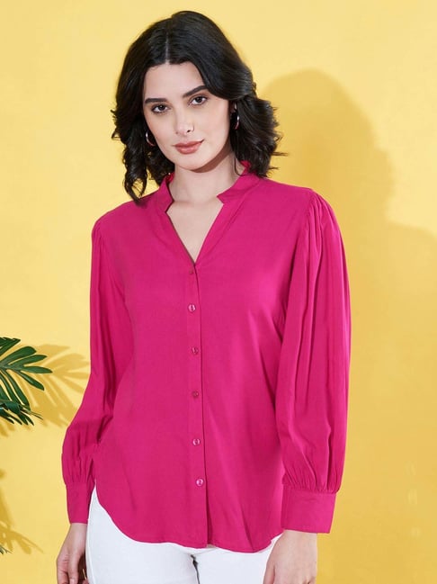 Anvi Be Yourself Pink Regular Fit Shirt-picture-25