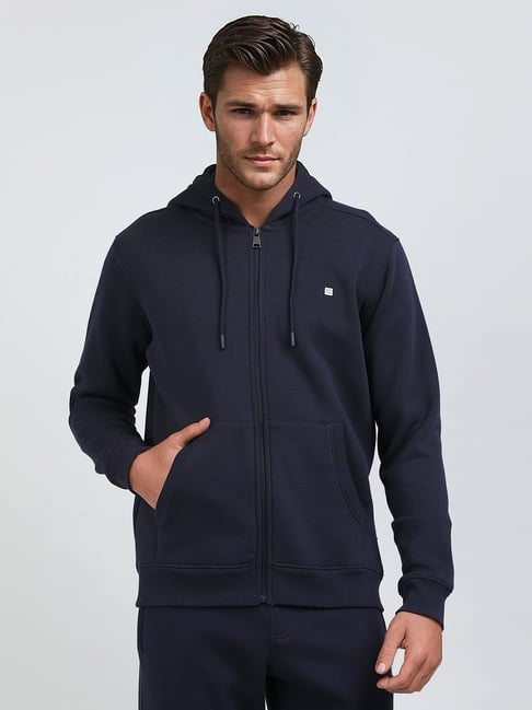 French Connection Navy Blue Blended Solid Long Sleeves Sweatshirts-picture-41