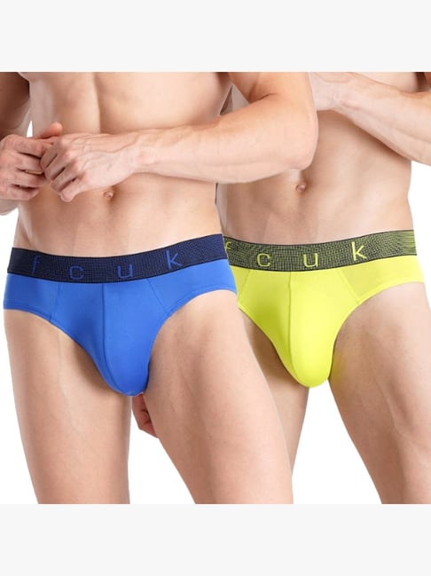 FCUK Multi-Color Polyamide Solid Briefs Pack of 2-picture-13