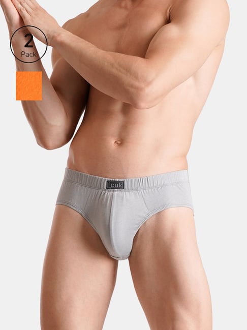 FCUK Multi-Color Cotton Solid Briefs Pack of 2-picture-39