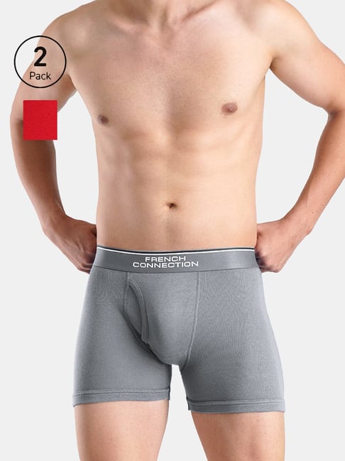 French Connection Multi-Color Blended Logo Trunks Pack of 2