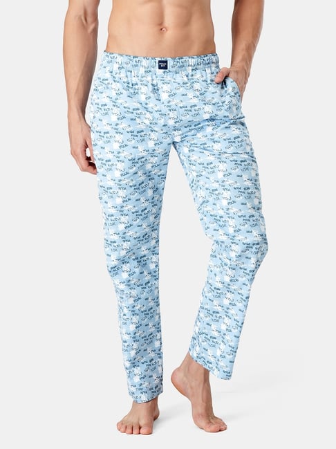 FCUK Blue Cotton Typography Lounge Pants-picture-46