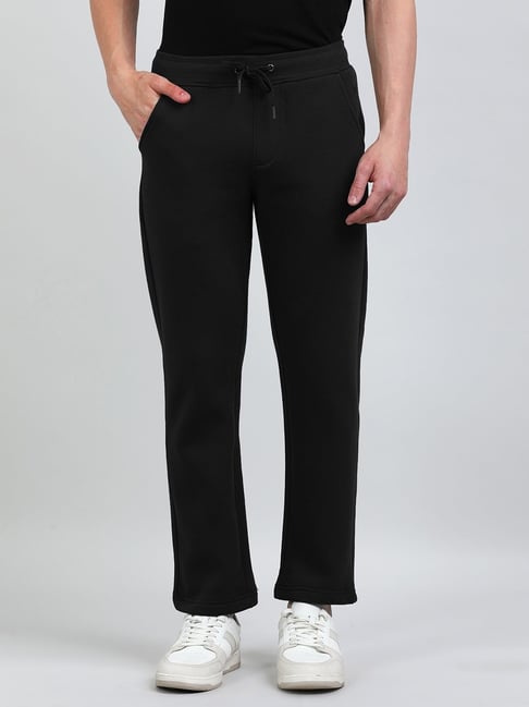 French Connection Black Blended Solid Lounge Pants-picture-24