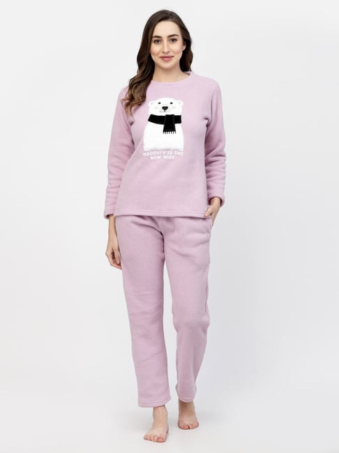 Sweet Dreams Lavender Regular Fit Applique Track Suit-picture-48