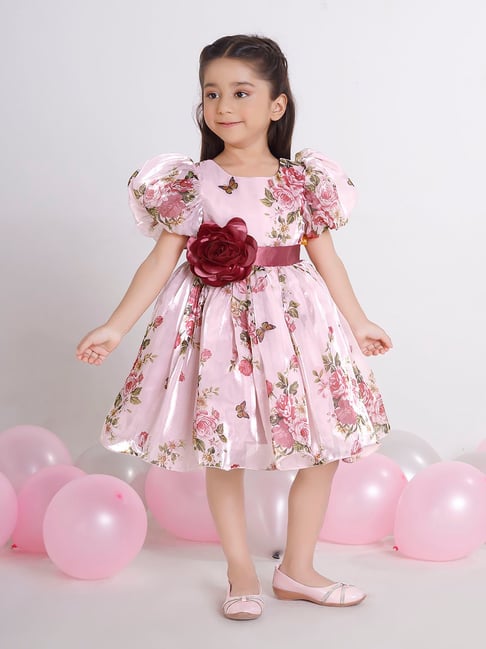 Gown Hopscotch Baby Frock Flower Girl Girls Floral Print Dress