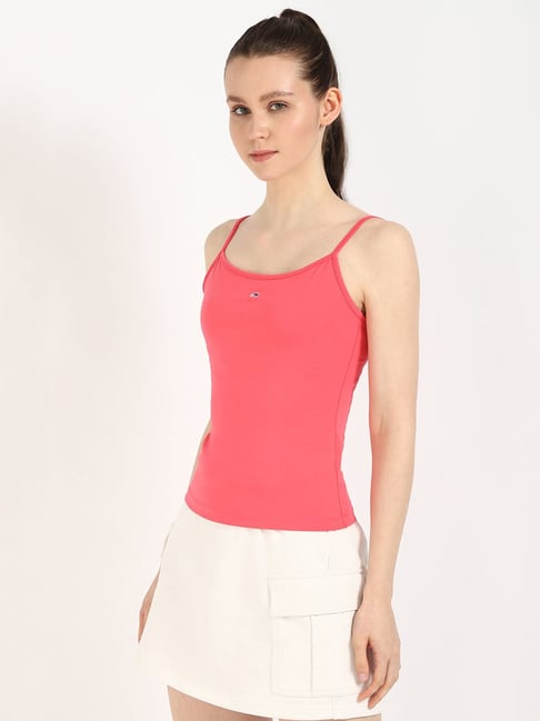 TOMMY HILFIGER Amour Slim Fit Spaghetti Straps Cotton Cami Top