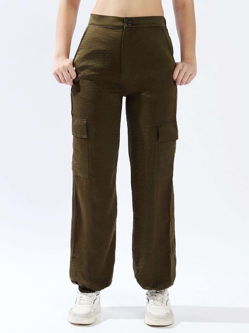 High Star Green Loose Fit Trousers-picture-42