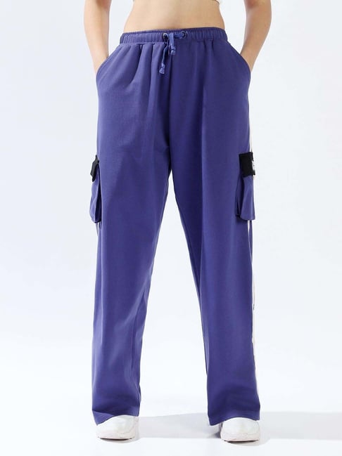 Hubberholme Navy Cotton Wide Leg Trackpants-picture-44
