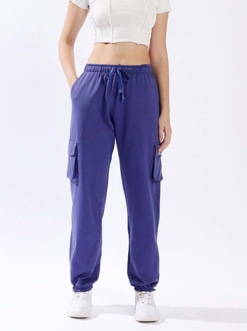 High Star Navy Cotton Loose Fit Joggers-picture-11