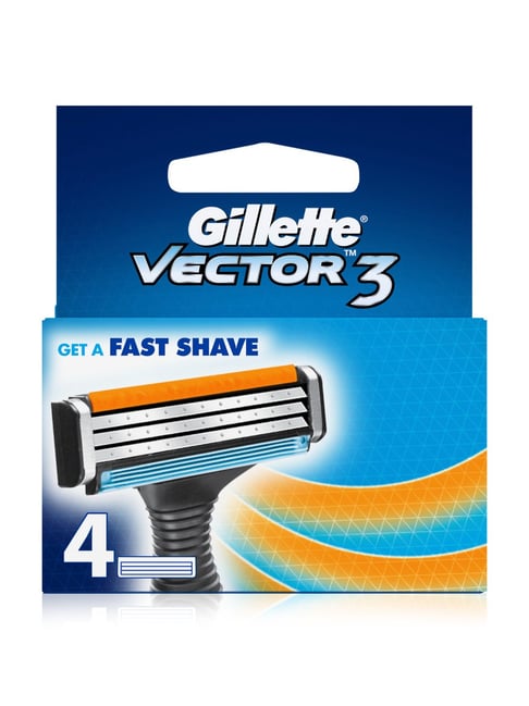 Gillette Vector 3 Shaving Razor Blades Cartridge - Pack of 4