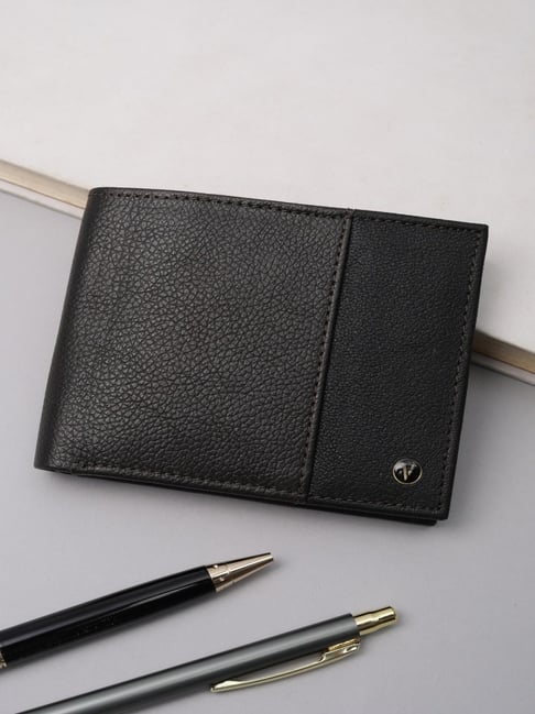 Van Heusen Black Textured Leather Bi-Fold Wallet-picture-23