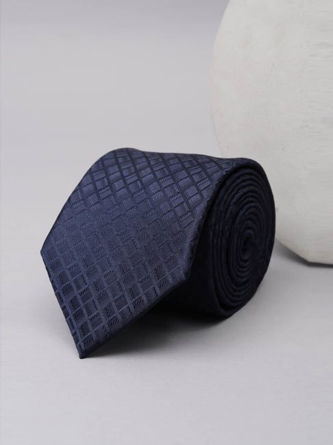 Van Heusen Navy Embroidered Tie-picture-45