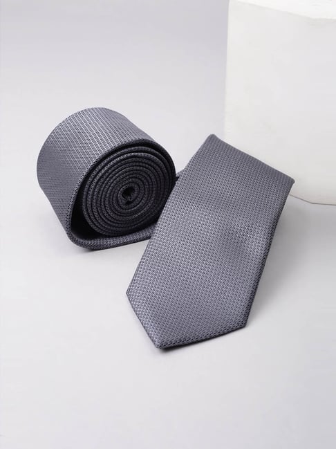 Van Heusen Grey Embroidered Tie-picture-34