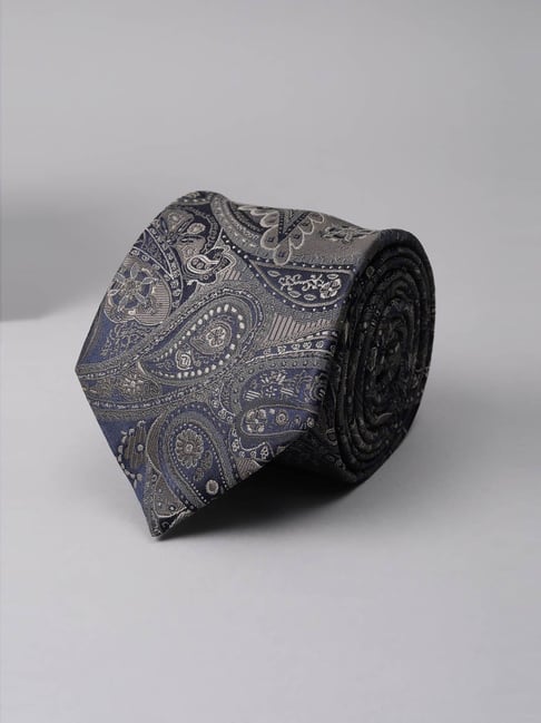 Van Heusen Navy Embroidered Tie-picture-48