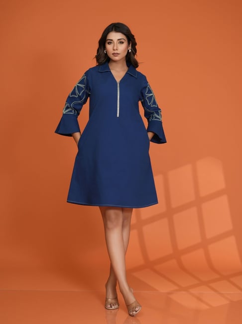 sachin and babi light blue dress Rent Boutique