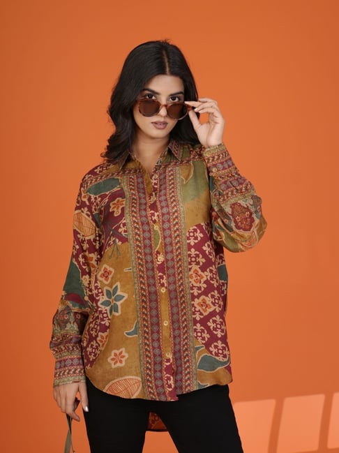 Kaftanize Multicolor Muslin Casual Shirt-picture-10