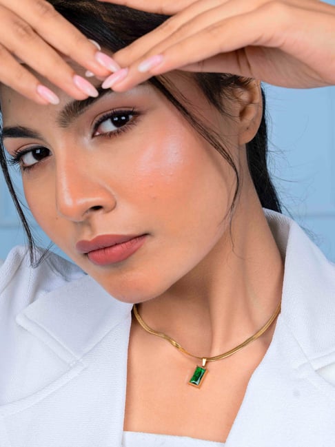 Johori Green Emerald Snake Chain Necklace-picture-26