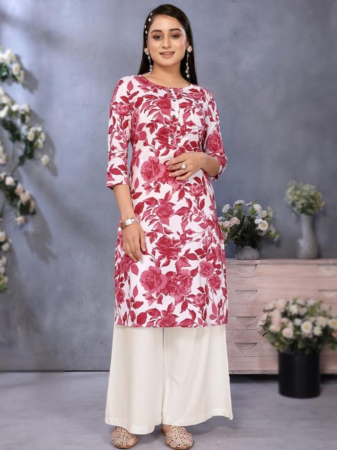 Rangita Off White Floral Kurta-picture-34