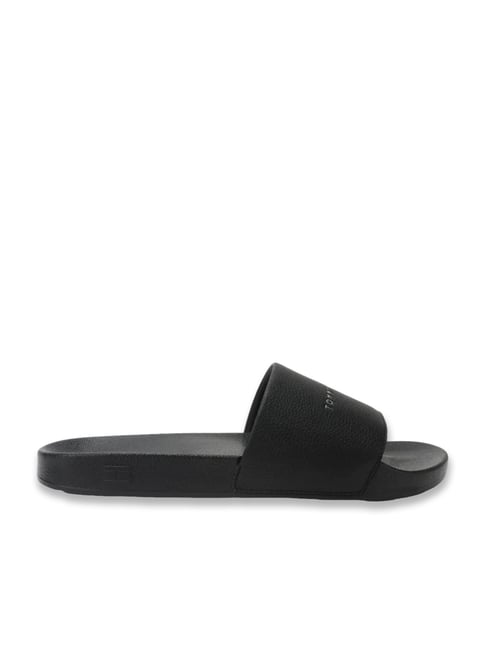 TOMMY HILFIGER Men's Black Slides