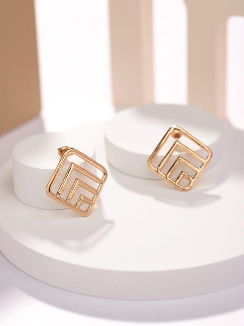 Prita by Priyaasi Gold Contemporary Drop Earring-picture-40