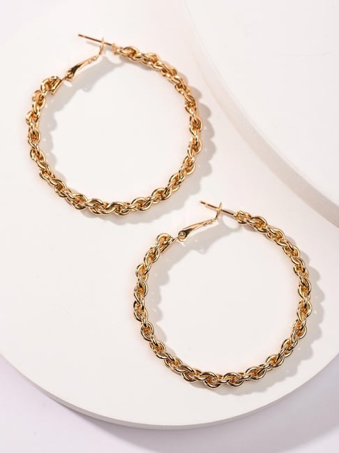 Prita by Priyaasi Gold Plated Hoop Earring-picture-36