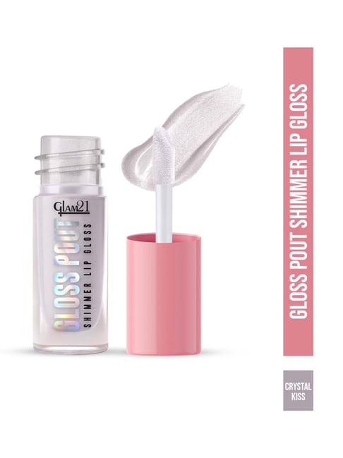 Glam21 Gloss Pout Shimmer Lip Gloss - Crystal Kiss - 7 gm-image-27