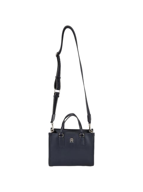 TOMMY HILFIGER Women's Space Blue Solid Handbag-picture-33