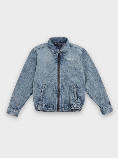 TOMMY HILFIGER Boys Blue Regular Fit Cotton Jacket-picture-10