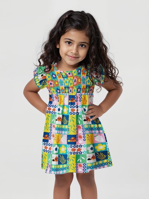 The Souled Store Girls Multicolor Cotton Printed Regular Dress-picture-38