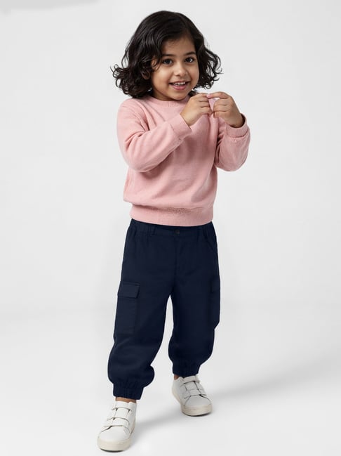 The Souled Store Girls Twilight Blue Cotton Regular Joggers-picture-42