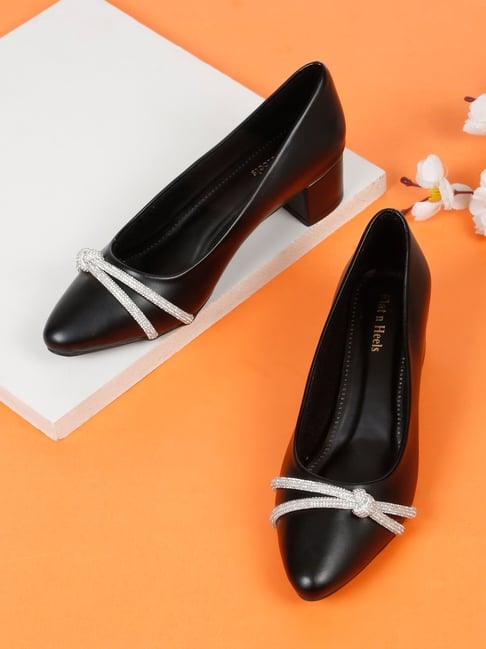 Buy Flat N Heels Women's Black Pump Shoes at Best Price Tata CLiQ
