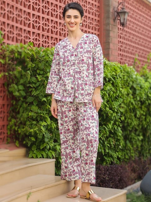 SAY Multi Floral Printed Night Suit-picture-35