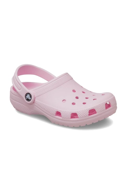 Crocs Kids Light Pink Back Strap Clogs